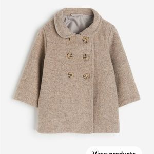 H&M toddler wool-blend coat, NWT, so adorable!!